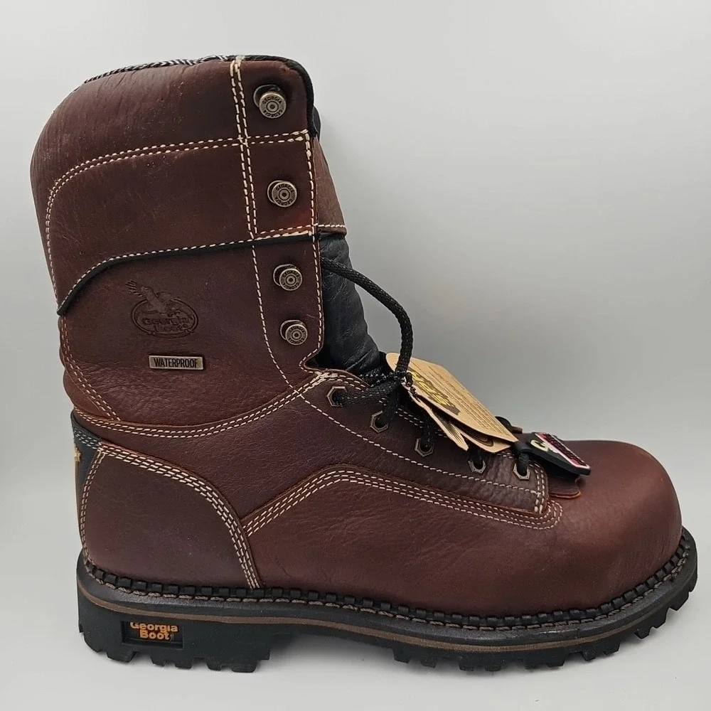 Georgia Boot AMP LT 9" Logger Composite Toe Waterproof EH Men's Size 11.5W - Picture 8 of 11